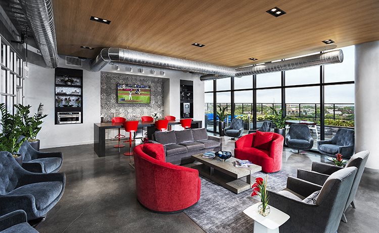 Dugout Lounge at Residences at Addison Clark Apartments, Chicago, IL